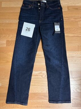 Re/Done Straight women’s Jeans in Dark blue brand new size 26